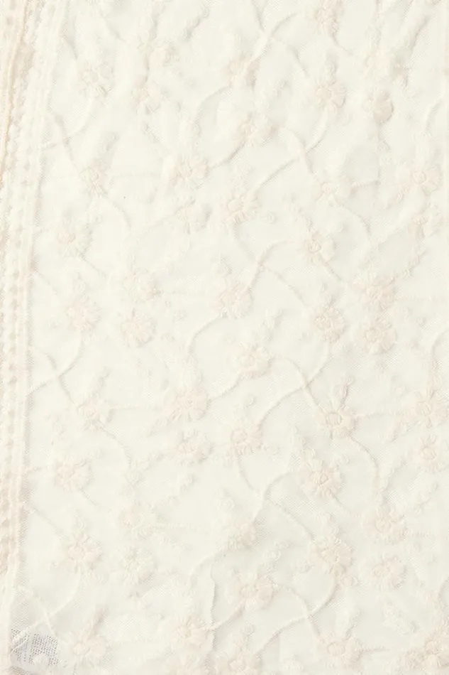 Women Kaftans Cupshe Sienna Vneck Lace Trims Embroidery Kimono Beige