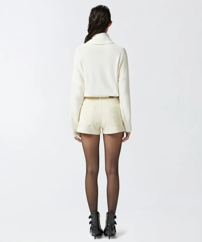 Women Knitwear Pinko Fine Wool And Cashmere Turtleneck Jumper Pure White Women Knitwear Pinko Fine Wool And Cashmere Turtleneck Jumper Pure White