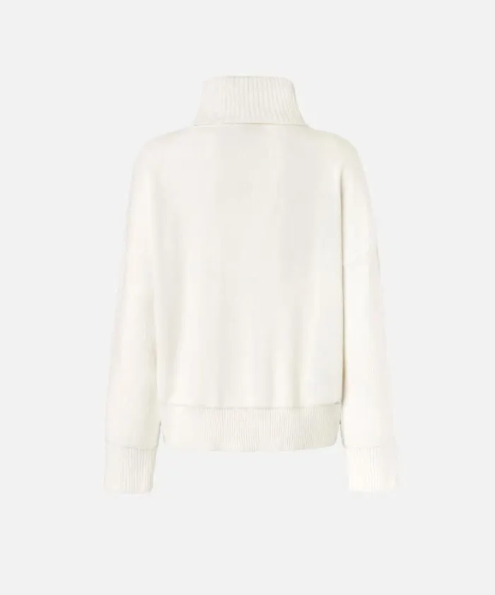 Women Knitwear Pinko Fine Wool And Cashmere Turtleneck Jumper Pure White Women Knitwear Pinko Fine Wool And Cashmere Turtleneck Jumper Pure White