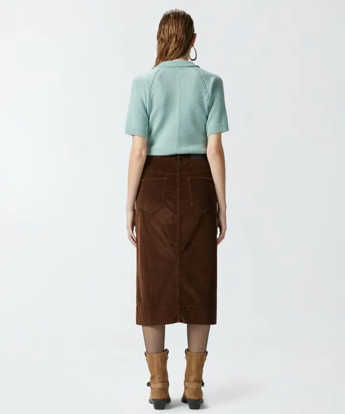 Women Knitwear Pinko Knit Wool And Cashmereblend Polo Feldspar Women Knitwear Pinko Knit Wool And Cashmereblend Polo Feldspar