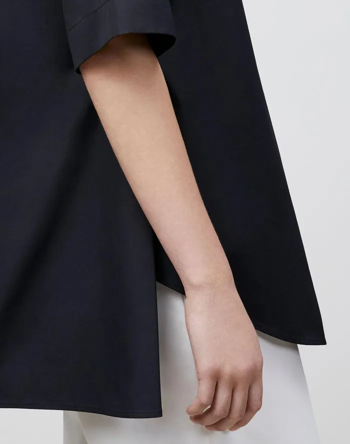 Women Lafayette 148 New York Blouses and Shirts Petite Sedwick Shirt In Italian Sculpted KindCotton Black