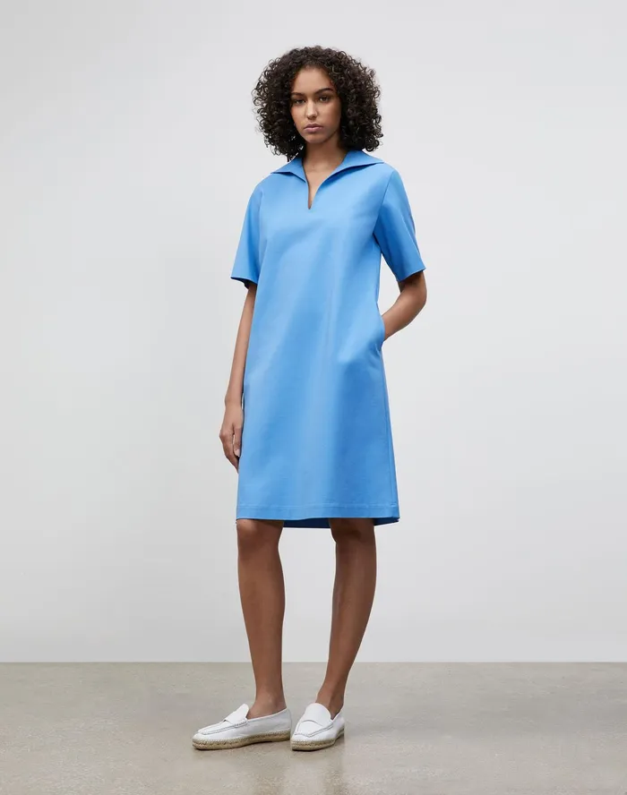 Women Lafayette 148 New York Dresses Petite Andie Dress In Fundamental BiStretch Bluebell Women Lafayette 148 New York Dresses Petite Andie Dress In Fundamental BiStretch Bluebell