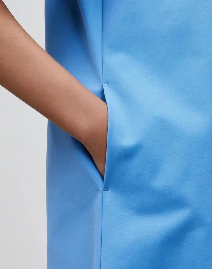 Women Lafayette 148 New York Dresses Petite Andie Dress In Fundamental BiStretch Bluebell