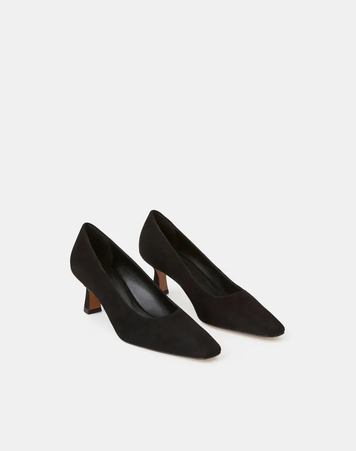 Women Lafayette 148 New York Heels Suede Adele Heel Black