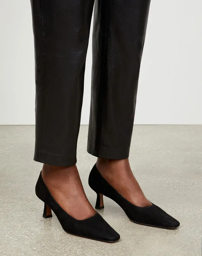 Women Lafayette 148 New York Heels Suede Adele Heel Black