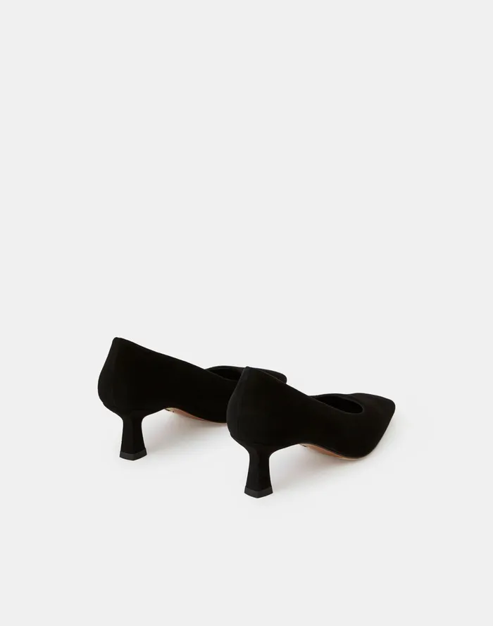 Women Lafayette 148 New York Heels Suede Adele Heel Black