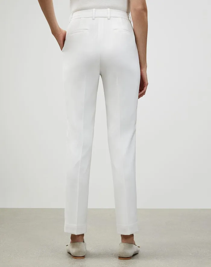 Women Lafayette 148 New York Pants and Shorts Petite Finesse Crepe Clinton Pant Cloud