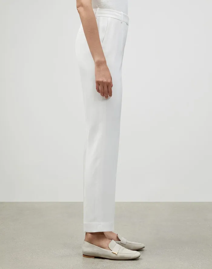 Women Lafayette 148 New York Pants and Shorts Petite Finesse Crepe Clinton Pant Cloud