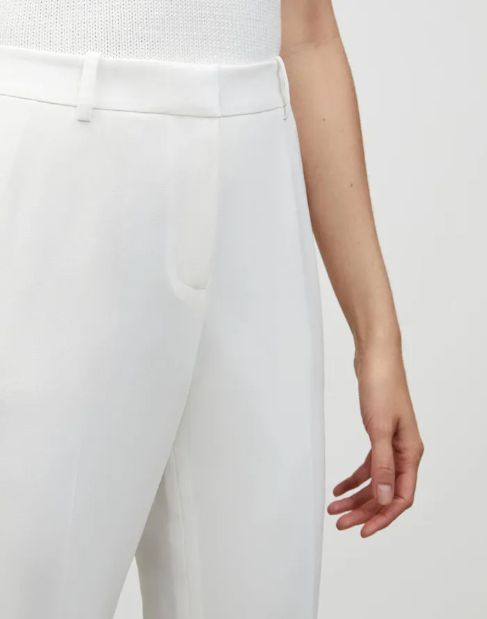 Women Lafayette 148 New York Pants and Shorts Petite Finesse Crepe Clinton Pant Cloud