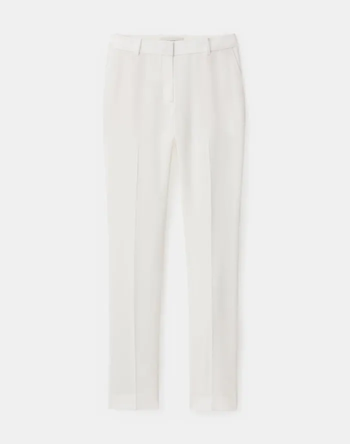Women Lafayette 148 New York Pants and Shorts Petite Finesse Crepe Clinton Pant Cloud