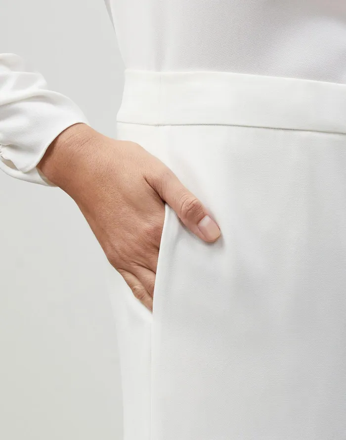 Women Lafayette 148 New York Pants and Shorts PlusSize Finesse Crepe Dalton Pant Cloud