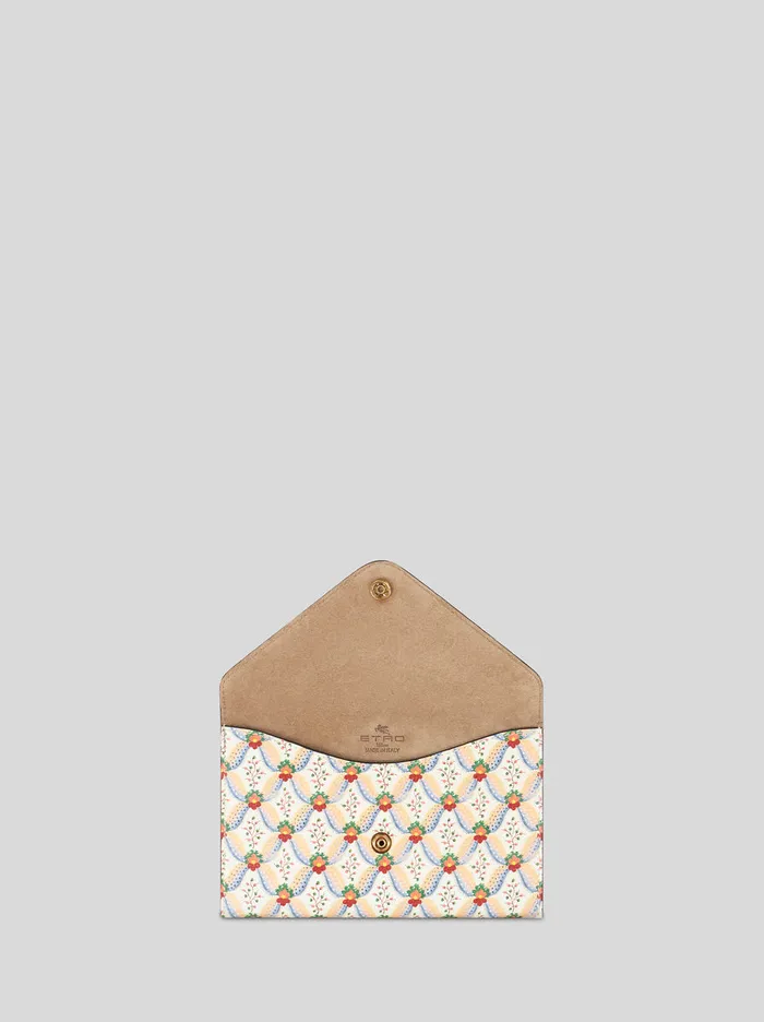 Women Leather Floralia Clutch Bag Etro Necessaire And Pouches