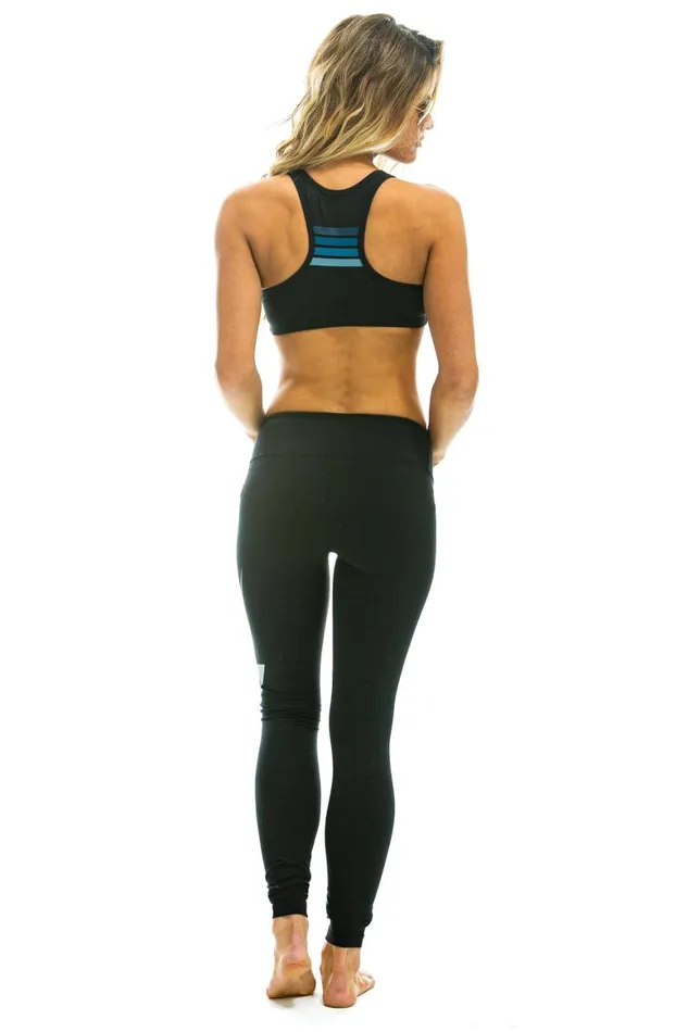 Women Leggings Aviator Nation Bolt Full Length Leggings 8211 Black