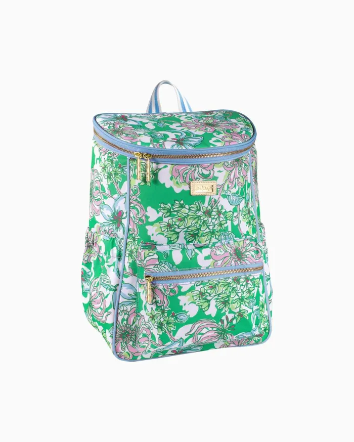 Women Lilly Pulitzer Bags Backpack Cooler Hydra Blue Dandy Lions