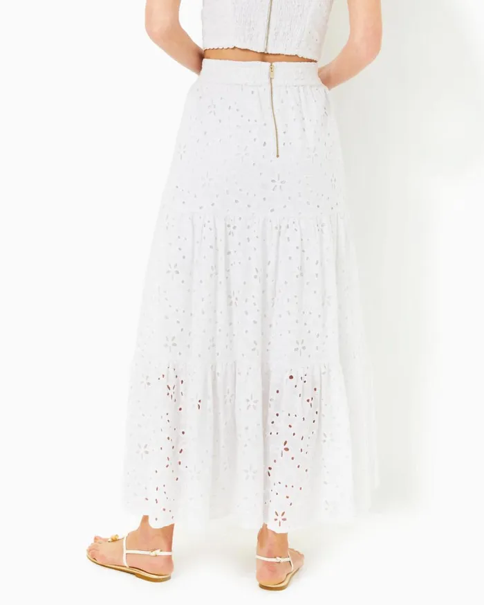 Women Lilly Pulitzer Bottoms Winslow Eyelet Maxi Skirt Resort White Sealife Eyelet Women Lilly Pulitzer Bottoms Winslow Eyelet Maxi Skirt Resort White Sealife Eyelet