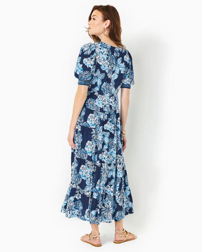 Women Lilly Pulitzer Dresses Ameilia Elbow Sleeve Midi Dress Multi Hot On The Vine Engineered Woven Dress Women Lilly Pulitzer Dresses Ameilia Elbow Sleeve Midi Dress Multi Hot On The Vine Engineered Woven Dress