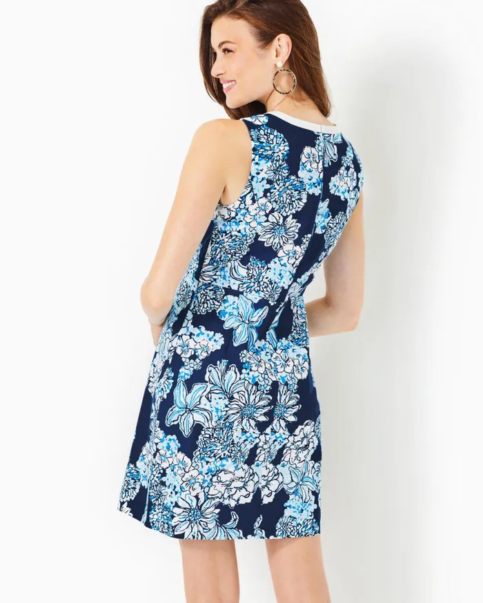 Women Lilly Pulitzer Dresses Aria Cotton Shift Dress Low Tide Navy Bouquet All Day Women Lilly Pulitzer Dresses Aria Cotton Shift Dress Low Tide Navy Bouquet All Day