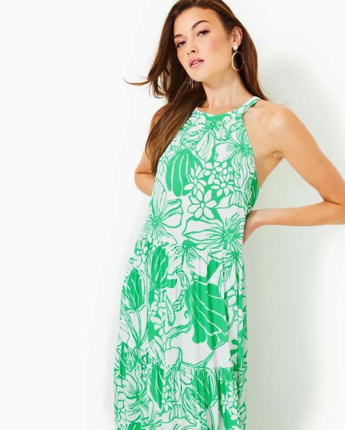 Women Lilly Pulitzer Dresses Beccalyn Maxi Dress Spearmint Oversized Kiss My Tulips Women Lilly Pulitzer Dresses Beccalyn Maxi Dress Spearmint Oversized Kiss My Tulips