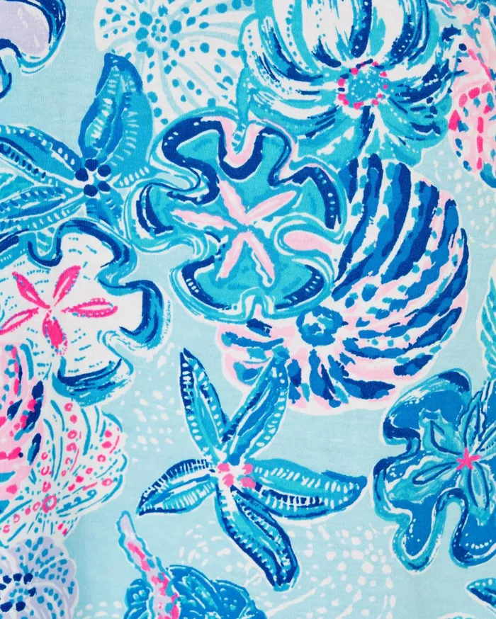 Women Lilly Pulitzer Dresses Cinzia Silk Caftan Alba Blue Baja Cove Engineered Woven Dress Women Lilly Pulitzer Dresses Cinzia Silk Caftan Alba Blue Baja Cove Engineered Woven Dress