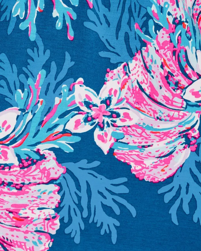 Women Lilly Pulitzer Dresses Cinzia Silk Caftan Alba Blue Baja Cove Engineered Woven Dress Women Lilly Pulitzer Dresses Cinzia Silk Caftan Alba Blue Baja Cove Engineered Woven Dress