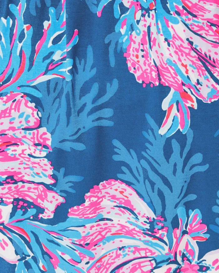 Women Lilly Pulitzer Dresses Cinzia Silk Caftan Alba Blue Baja Cove Engineered Woven Dress Women Lilly Pulitzer Dresses Cinzia Silk Caftan Alba Blue Baja Cove Engineered Woven Dress