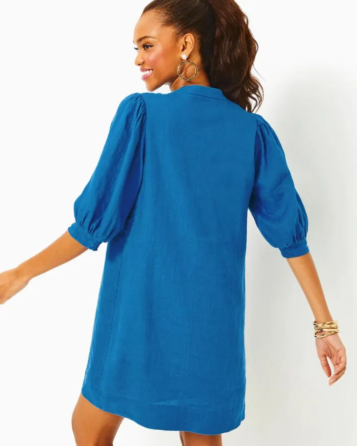 Women Lilly Pulitzer Dresses Cinzia Silk Caftan Alba Blue Baja Cove Engineered Woven Dress Women Lilly Pulitzer Dresses Cinzia Silk Caftan Alba Blue Baja Cove Engineered Woven Dress