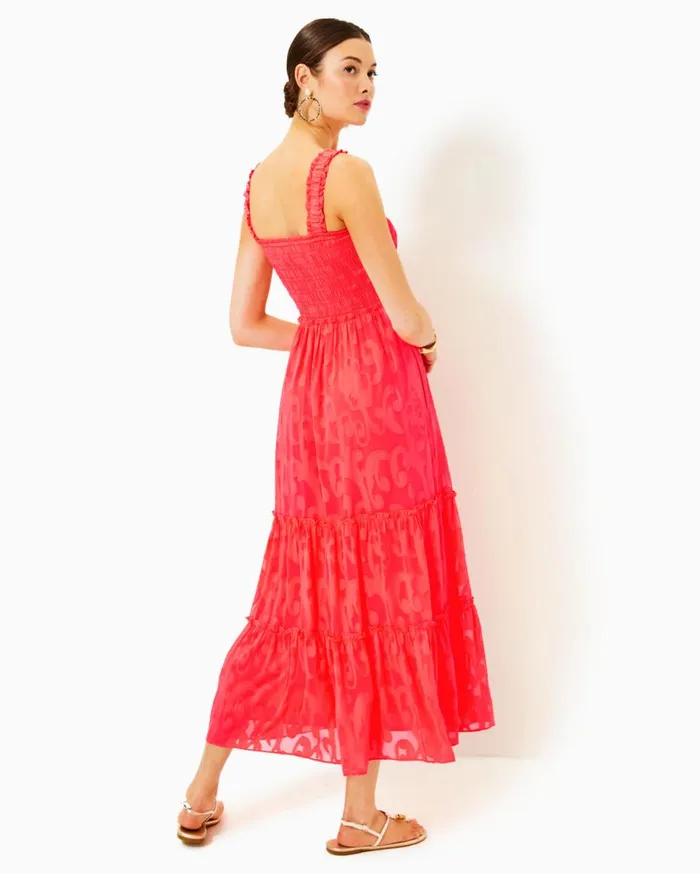 Women Lilly Pulitzer Dresses Gulianna Cotton Maxi Shift Dress Multi Spring In Your Step Women Lilly Pulitzer Dresses Gulianna Cotton Maxi Shift Dress Multi Spring In Your Step