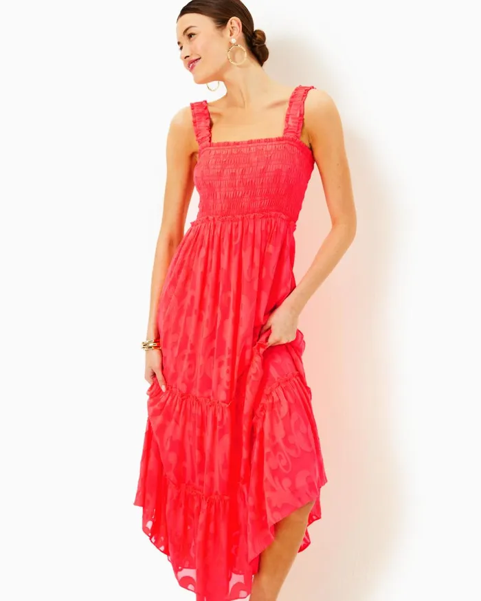 Women Lilly Pulitzer Dresses Gulianna Cotton Maxi Shift Dress Multi Spring In Your Step Women Lilly Pulitzer Dresses Gulianna Cotton Maxi Shift Dress Multi Spring In Your Step