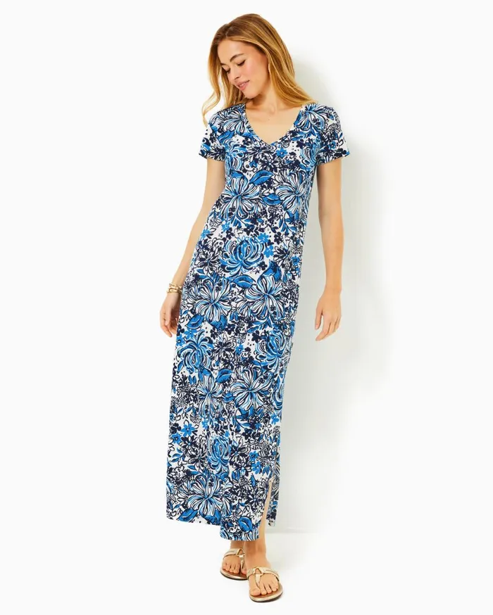 Women Lilly Pulitzer Dresses Gulianna Cotton Maxi Shift Dress Multi Spring In Your Step Women Lilly Pulitzer Dresses Gulianna Cotton Maxi Shift Dress Multi Spring In Your Step