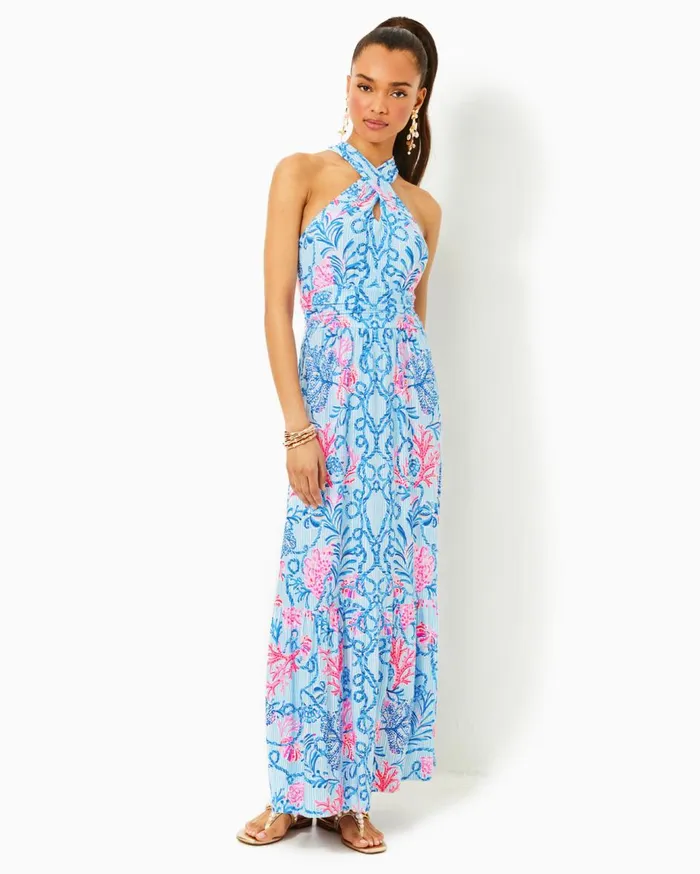 Women Lilly Pulitzer Dresses Gulianna Cotton Maxi Shift Dress Multi Spring In Your Step Women Lilly Pulitzer Dresses Gulianna Cotton Maxi Shift Dress Multi Spring In Your Step