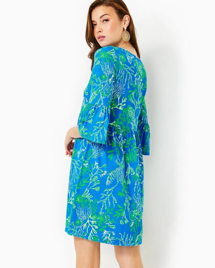 Women Lilly Pulitzer Dresses Jannie VNeck Dress Briny Blue A Bit Salty Women Lilly Pulitzer Dresses Jannie VNeck Dress Briny Blue A Bit Salty