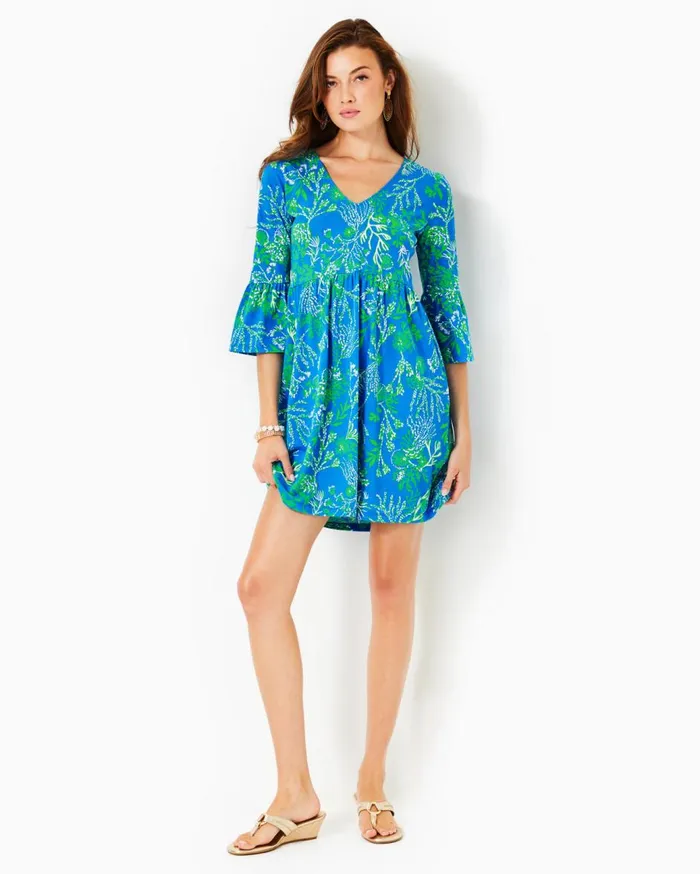 Women Lilly Pulitzer Dresses Jannie VNeck Dress Briny Blue A Bit Salty Women Lilly Pulitzer Dresses Jannie VNeck Dress Briny Blue A Bit Salty
