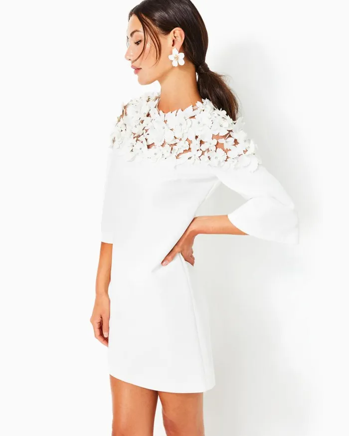 Women Lilly Pulitzer Dresses Lilly Pulitzer X Badgley Mischka Beatrice Dress Resort White Women Lilly Pulitzer Dresses Lilly Pulitzer X Badgley Mischka Beatrice Dress Resort White