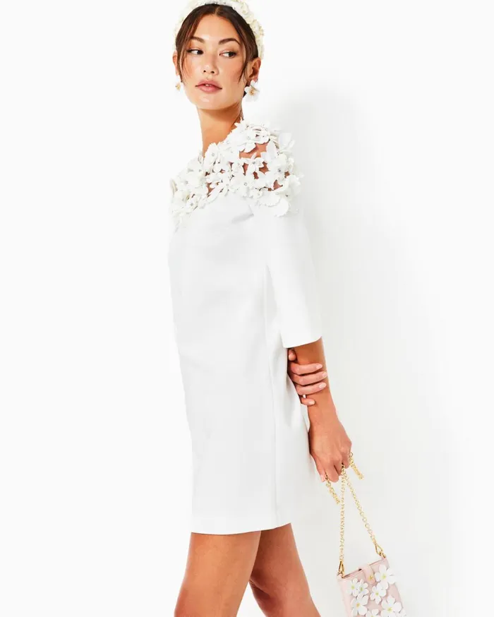 Women Lilly Pulitzer Dresses Lilly Pulitzer X Badgley Mischka Beatrice Dress Resort White Women Lilly Pulitzer Dresses Lilly Pulitzer X Badgley Mischka Beatrice Dress Resort White