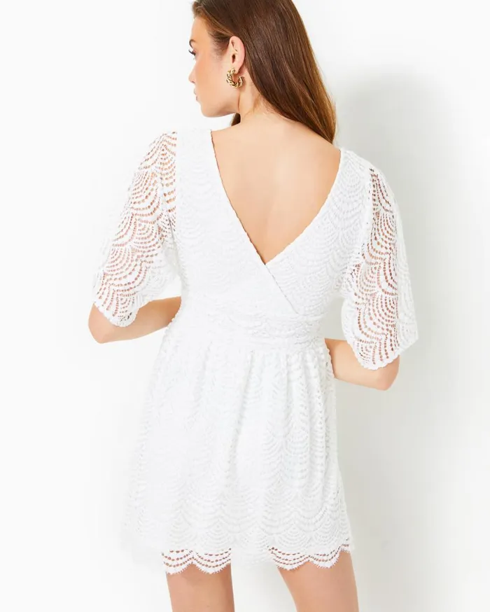 Women Lilly Pulitzer Dresses Parigi Skort Romper Resort White Scalloped Shell Lace Women Lilly Pulitzer Dresses Parigi Skort Romper Resort White Scalloped Shell Lace