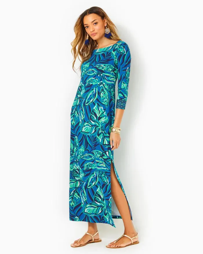 Women Lilly Pulitzer Dresses UPF 50 Seralina ChillyLilly Maxi Dress Indigo Breeze Shady Gators Engineered Chillylilly Women Lilly Pulitzer Dresses UPF 50 Seralina ChillyLilly Maxi Dress Indigo Breeze Shady Gators Engineered Chillylilly