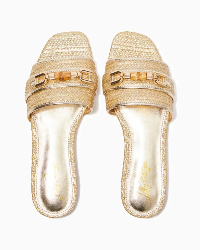 Women Lilly Pulitzer Shoes Dayna Sandal Gold Metallic Women Lilly Pulitzer Shoes Dayna Sandal Gold Metallic