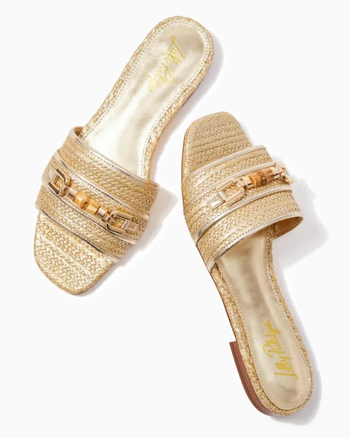Women Lilly Pulitzer Shoes Dayna Sandal Gold Metallic Women Lilly Pulitzer Shoes Dayna Sandal Gold Metallic