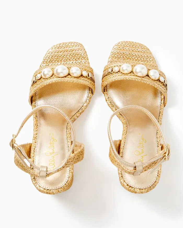 Women Lilly Pulitzer Shoes May Sandal Gold Metallic Women Lilly Pulitzer Shoes May Sandal Gold Metallic