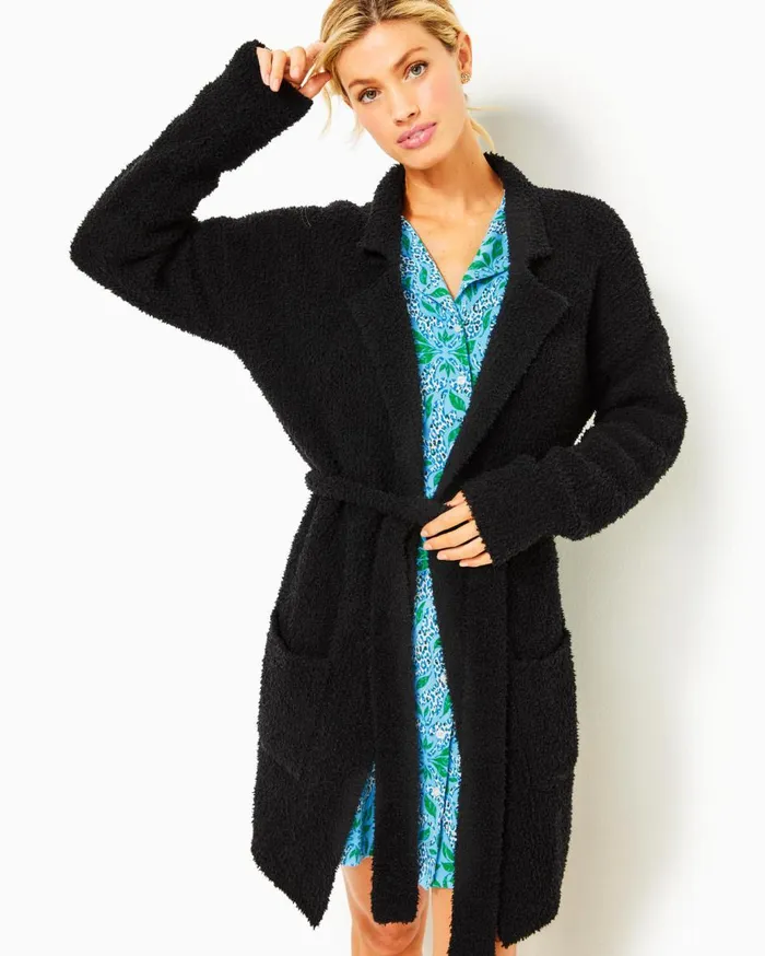 Women Lilly Pulitzer Tops Dalvin Cardigan Black
