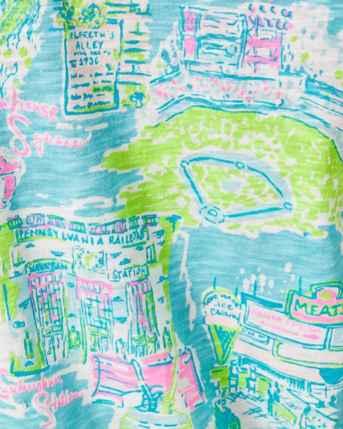 Women Lilly Pulitzer Tops Etta VNeck Top Bayside Blue Lilly Loves Texas Women Lilly Pulitzer Tops Etta VNeck Top Bayside Blue Lilly Loves Texas