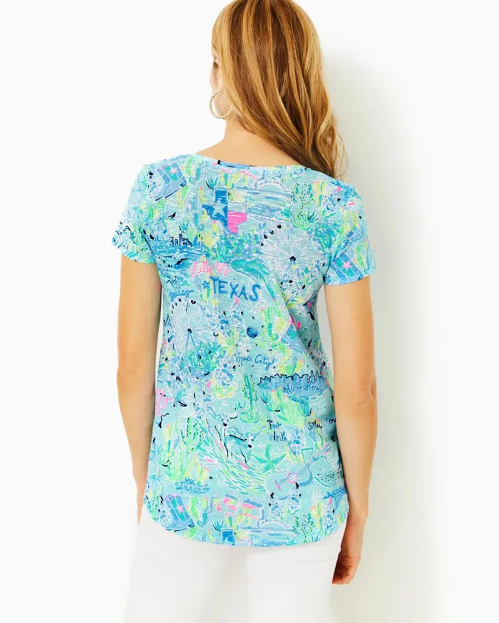 Women Lilly Pulitzer Tops Etta VNeck Top Whisper Blue Lilly Loves Nantucket Women Lilly Pulitzer Tops Etta VNeck Top Whisper Blue Lilly Loves Nantucket