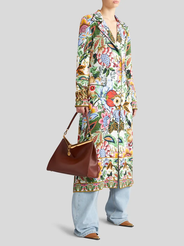Women Long FloralPrint Duster Coat Etro Coats And Outerwear