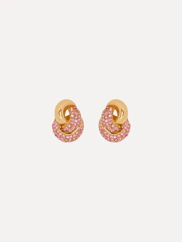 Women Love Knot Earrings Rose Oscar De La Renta Earrings
