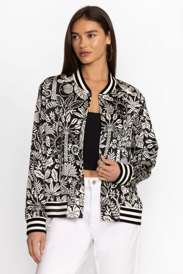 Women LUCIANA SNAP FRONT BOMBER Luciana Johnny Was Outerwear Women LUCIANA SNAP FRONT BOMBER Luciana Johnny Was Outerwear