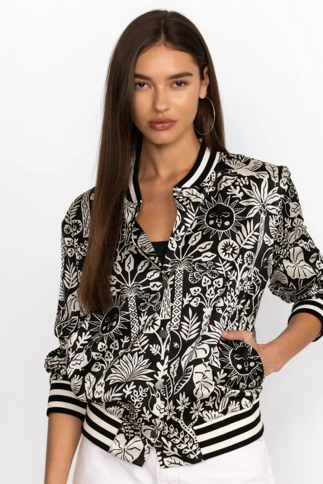 Women LUCIANA SNAP FRONT BOMBER Luciana Johnny Was Outerwear Women LUCIANA SNAP FRONT BOMBER Luciana Johnny Was Outerwear