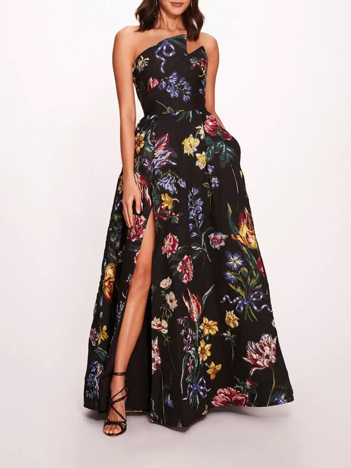Women Marchesa Dresses Alexander Gown Black Multi