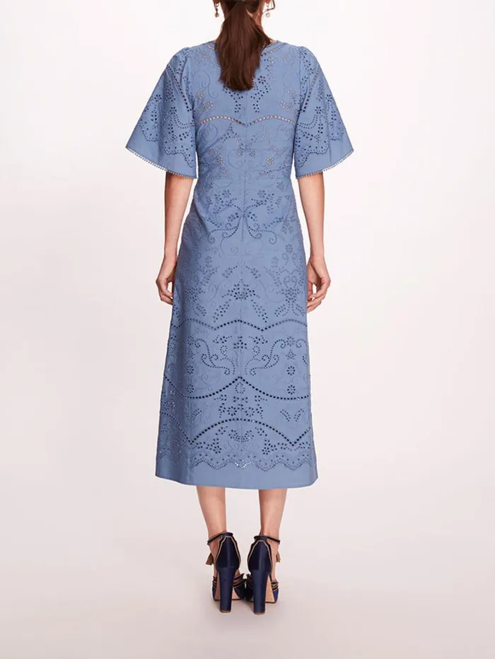 Women Marchesa Dresses Dhalia Midi Dress Blue Women Marchesa Dresses Dhalia Midi Dress Blue
