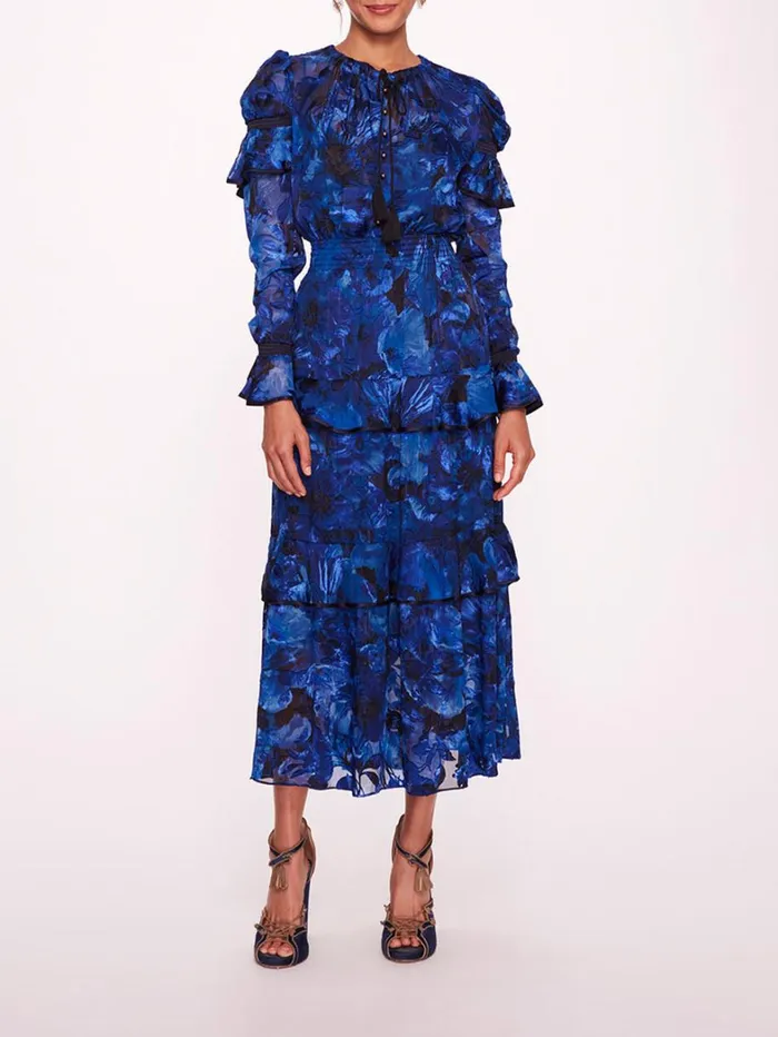Women Marchesa Dresses Diantha Dress Blue