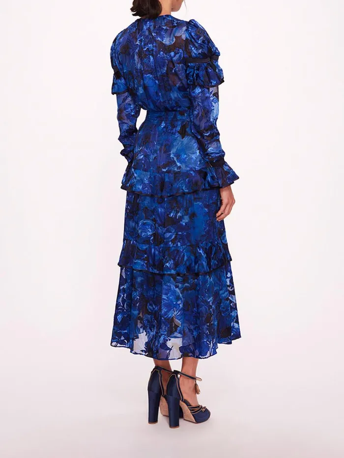 Women Marchesa Dresses Diantha Dress Blue Women Marchesa Dresses Diantha Dress Blue